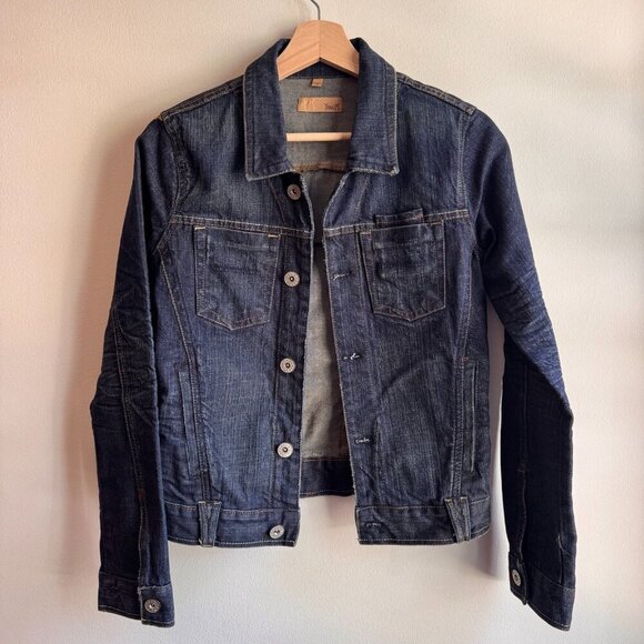 Yanuk Womens Blue Denim Trucker Jacket Size Small S Japanese Denim - Picture 1 of 9